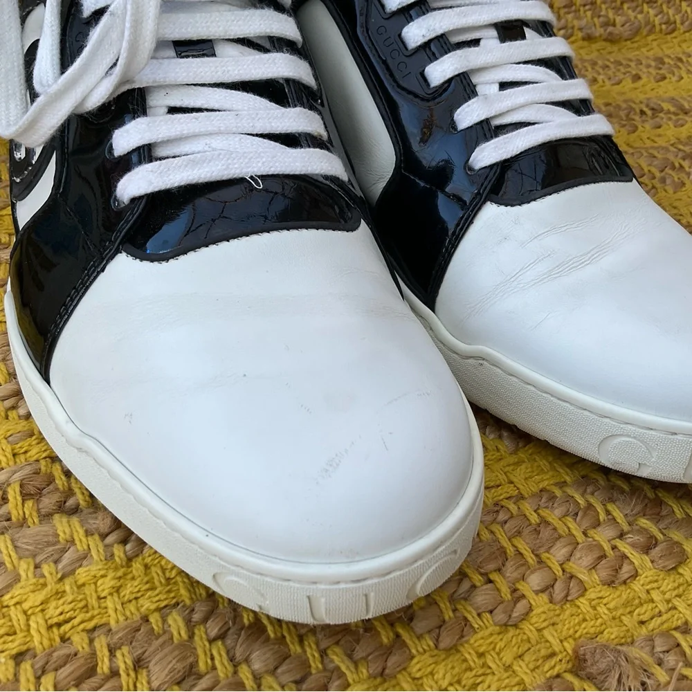 Men’s Gucci Rebound Snake B&W High Top Sneakers 15 AUTHENTIC